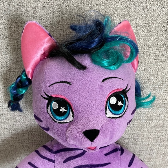 Build A Bear Honey Girl Teegan Purple Tiger Pink Leather Jacket Dress - Picture 7 of 10